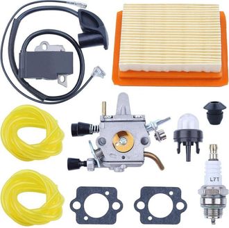 OEM Kit De Bobina De Encendido De Carburador Linduxe Para Desbrozadora Stihl Fs120r, Fs200r, Fs250r, Fs300 Y Fs350 Con Filtro De Aire, L&iacute;nea De Combustibl