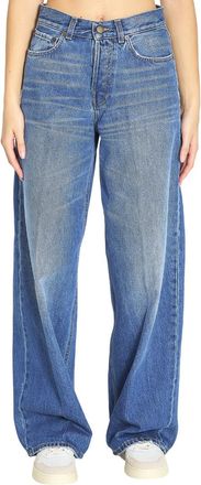 Haikure Blue Straight Mid Rise Jeans