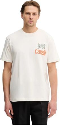 Just Cavalli Katoenen T-shirt - Heren - T-shirts - Wit - S - Katoen - Tops