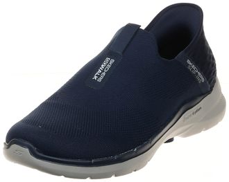 Skechers Mens Slip-ins: GO WALK 6 - Easy On Slip-On Walking Sneakers, Navy, 9.5 X-Wide