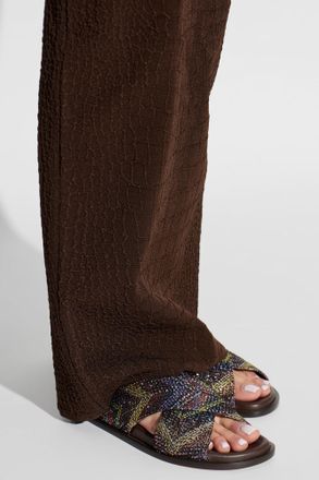 Missoni Patterned Flip-flops, Womens, Brown