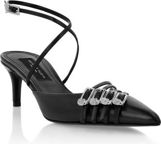 Philipp Plein Multi-Strap Crossing Mid Heels 5