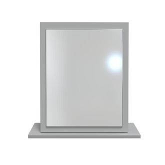 Welcome Furniture Kingston Dressing Table Mirror - Dust Grey & Bardolino Oak - Welcome Furniture | TJ Hughes