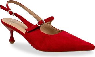 Chase + Chloe by Intouch Footwear Arima Slingback Pump in Red Suede at Nordstrom Rack, Size 5.5