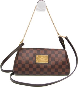 Louis Vuitton Eva Damier Brown Canvas Handbag (Pre-Owned)