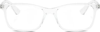 Ray-Ban rectangle-frame glasses - White