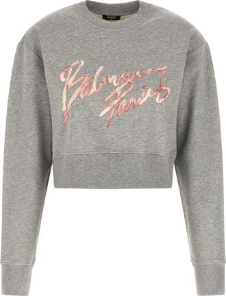 Balmain Balmain Paris Felpe Grigio-Donna