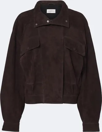Nour Hammour Suede blouson jacket