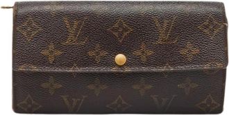 Louis Vuitton Pre-owned Vintage Canvas Portemonnee - Dames - Vintage Accessoires - Bruin - ONE Size - Vintage