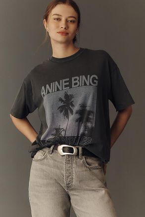 Anine Bing Cade 100% Cotton Palm Trees Graphic Tee