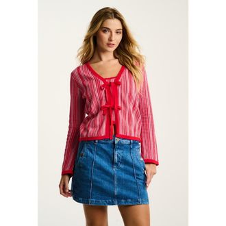 Lisa Todd Sun Kissed Cardigan in Lipstick Combo at Nordstrom, Size X-Small