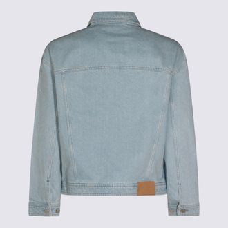 Maison Kitsun&eacute; Mens Jackets Light Washed Indigo _100 % Co