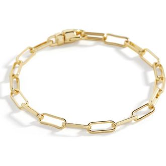 Mint & Lily Open Link Paperclip Chain Bracelet in 18K Gold Plated at Nordstrom, Size 7.5