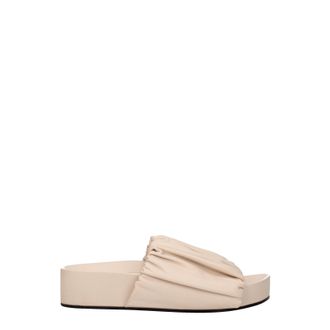 Jil Sander Loafer und Clogs Damens Leder Rosa/Puderrosa