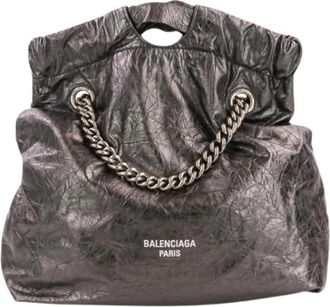 Balenciaga Pre-owned Vintage Schoudertas - Dames - Vintage Schoudertas - Grijs - ONE Size - Leer - Vintage