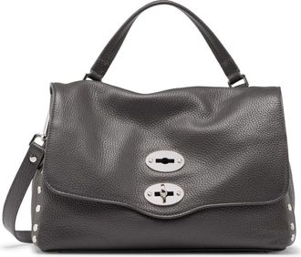 Zanellato Tassen, Dames, Grijs, ONE Size, Leer, Postina Daily S
