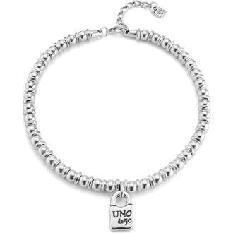 UNOde50 The Padlock Necklace in Silver at Nordstrom