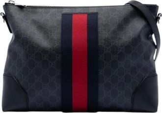 Gucci Pre-owned Cross Body Bags, female, Black, Size: ONE SIZE Pre-owned Coated Canvas Crossbody Bag