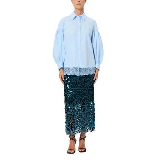 Pink Memories Overhemden, Dames, Blauw, S, Shirt