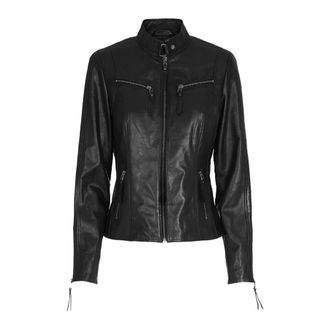 BTF-CPH Biker Jacket - Dames - Leren en Su&egrave;de Jassen - Zwart - 2XL - Leer - Jassen