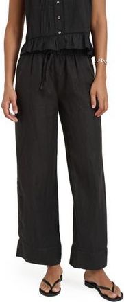 Alex Mill Riley Linen Wide Leg Pants in Black at Nordstrom Rack, Size X-Small