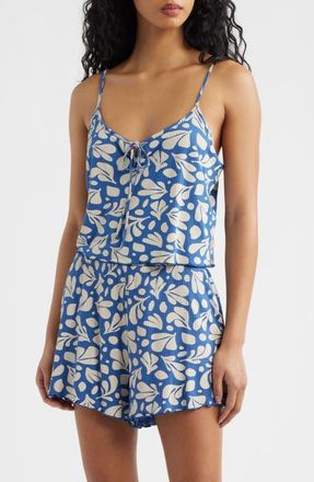 Rip Curl Surf Dreams Print Rib Camisole in Blue at Nordstrom, Size Medium