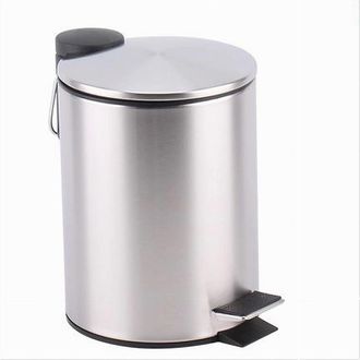 Trade Shop Trade Shop - Pattumiera Acciaio A Pedale 5litri Bidone Cestino Spazzatura Da Bagno Casa 87444