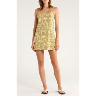 Billabong Beach Haze Body-Con Minidress in Green Tea at Nordstrom Rack, Size Small