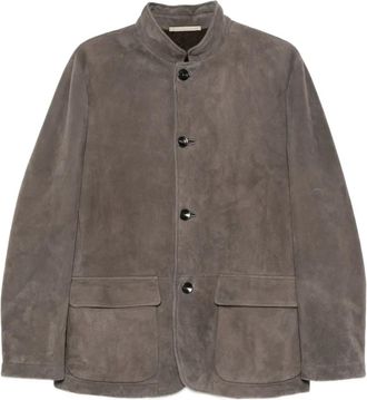 Agnona buttoned shearling jacket - Brown