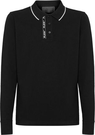 Philipp Plein Tops, Heren, Zwart, S, Katoen, Polo shirt LS