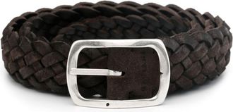 Orciani braided leather belt - men - Calf Suede - 100 - Brown