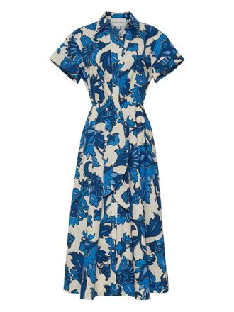 Cara Cara Asbury self-tie floral midi dress - Wit