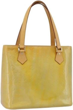 Louis Vuitton Pre-owned Patent Leather Tote Bag - Dames - Vintage Shopper - Beige - ONE Size - Leer - Vintage