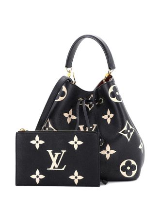 Louis Vuitton NeoNoe Handbag Bicolor Monogram Empreinte Giant MM bucket bag - Black