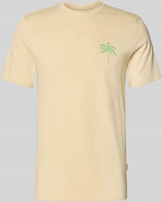 Blend T-Shirt mit Motiv-Print Modell SUN PALMS in Sand, Gr&ouml;&szlig;e XXL