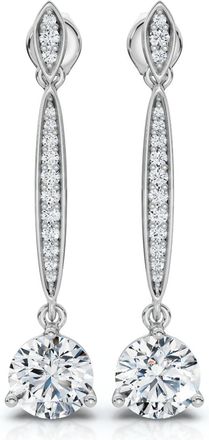 Pompeii3 1 5/8Ct Drop Dangle Earrings 14k Gold Lab Grown