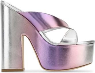 Stuart Weitzman Purple Open Toe Heels