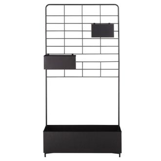 Maisons du monde Jardinera de metal negro