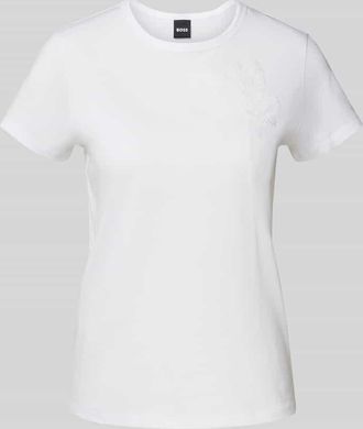 HUGO BOSS T-Shirt mit Label-Detail Modell Eventsa in Weiss, Gr&ouml;&szlig;e XS