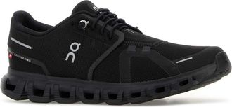 On Running Womens Black Mesh Cloud 6 Sneakers Blackblack
