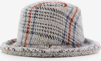 19 Andrea's 47 Karierter Hut aus Kaschmir und Schurwolle Alicia