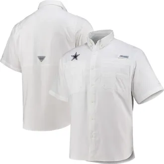 Columbia Mens Columbia White Dallas Cowboys Tamiami Omni-Shade Button-Down Shirt at Nordstrom, Size X-Large