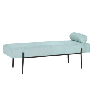 Koketto Home Banqueta tapizado color menta con patas negras