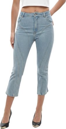 MUGLER Sky Blue Skinny High Rise Jeans