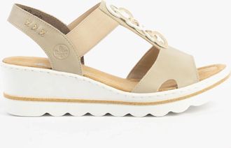 Rieker 67498-62 Womens Sandals Beige - Size UK 6.5