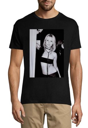 Generic Kinky Seductive Girl pop Art Actor Singer Famous Star Model Tied Choker Chain Crew Neck Mens T-Shirt Black Large