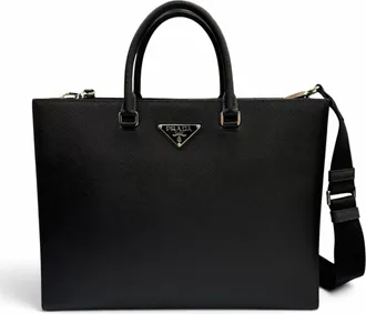 Prada Black Leather Tote Bag (Pre-Owned)