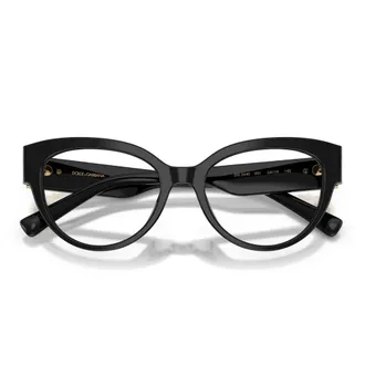 Dolce & Gabbana Cat-eye Frame - female - Dolce & Gabbana - Glasses - Black - 52 MM - Accessories