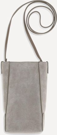 Brunello Cucinelli Porta Cellulare BC Duo in pelle scamosciata Woman UNI