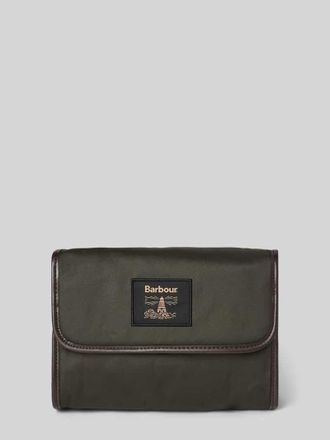 Barbour Kulturbeutel aus reiner Baumwolle in Oliv, Gr&ouml;&szlig;e 1